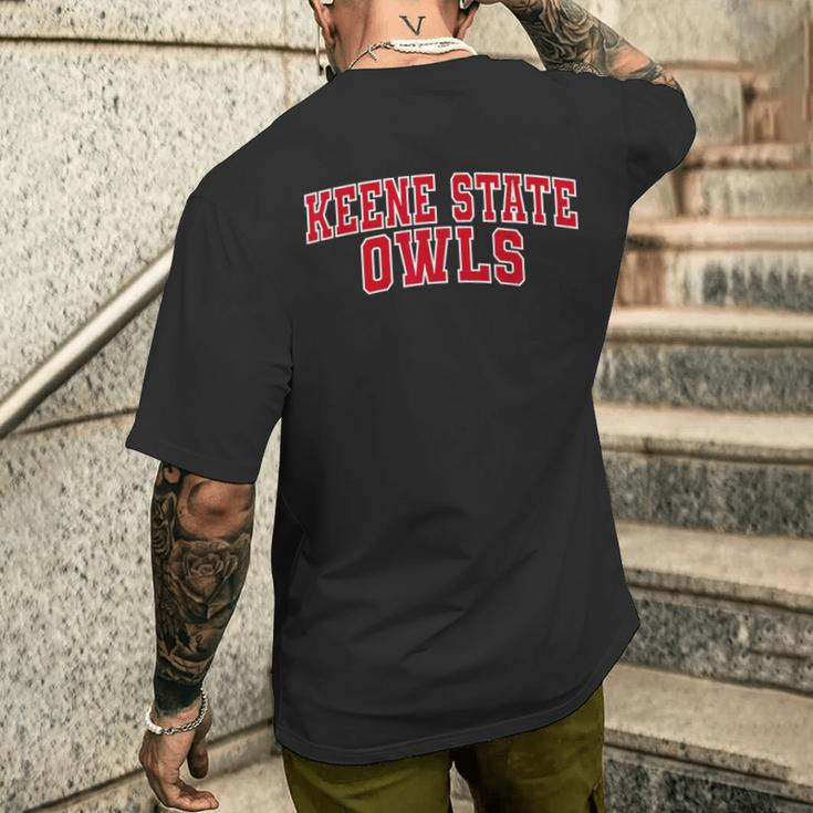 Keene State College Owls Wht01 Men's T-shirt Back Print Gifts for Him