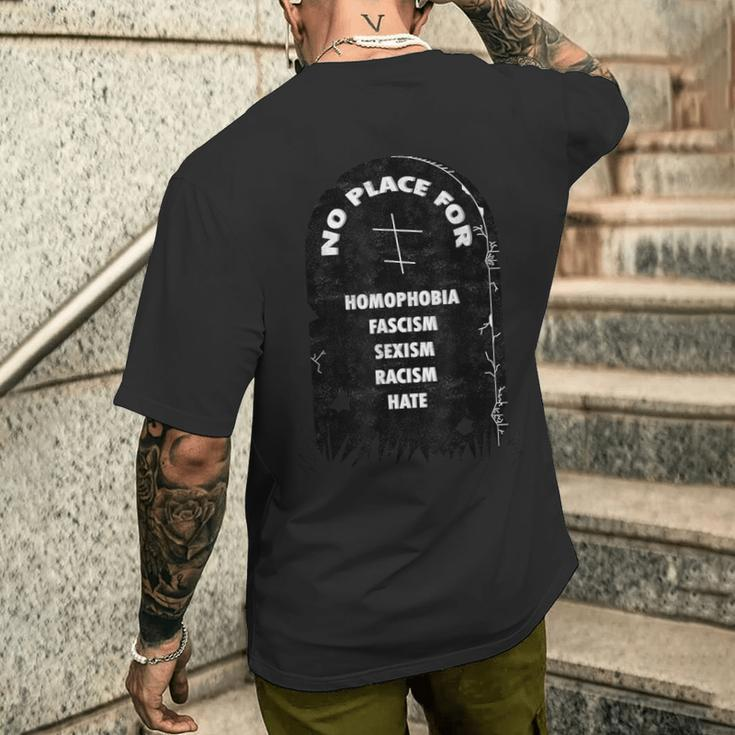 Kein Platz für Homophobie & Rassismus Kurzärmliges Herren-T-Kurzärmliges Herren-T-Shirt, Stilvoll gegen Diskriminierung Geschenke für Ihn