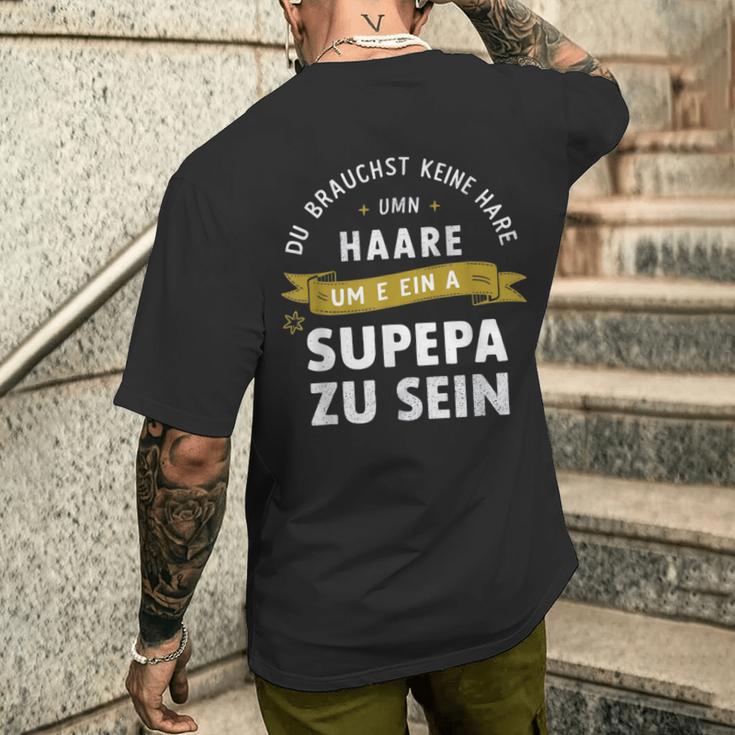 Keine Haare Aber Ein Super Papa T-Shirt mit Rückendruck Geschenke für Ihn