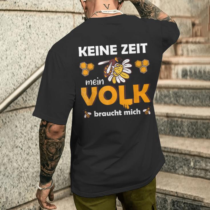 Keine Zeit, Mein Volk Braucht Mich Biene Schwarzes Kurzärmliges Herren-T-Kurzärmliges Herren-T-Shirt Geschenke für Ihn