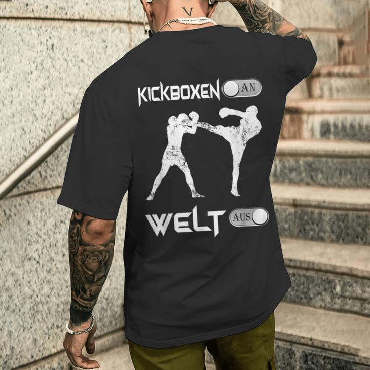 Kickboxing An Welt Aus Martial Arts Kickboxing S T-Shirt mit Rückendruck Geschenke für Ihn