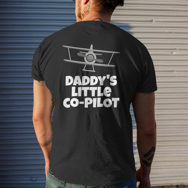 Kids Daddy's Little Co Pilot Kid's Airplane Mens Back Print T-shirt Gifts for Him