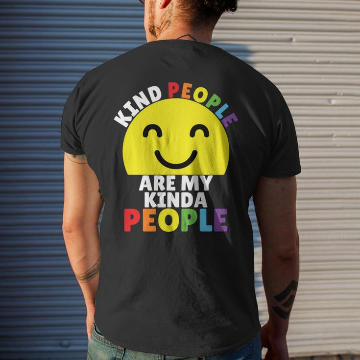 Kind People Are My Kinda People Kindness Smiling Men's T-shirt Back Print Gifts for Him