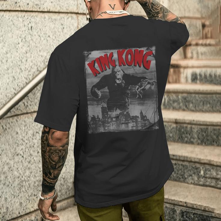 King Kong City Poster T-Shirt mit Rückendruck Geschenke für Ihn