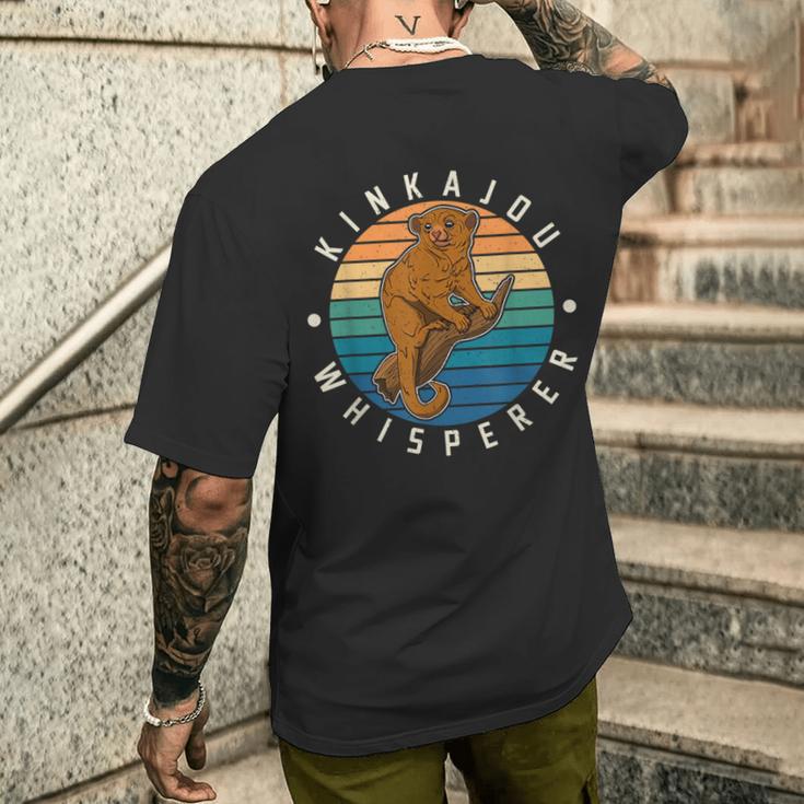 Kinkajou Wickelbär Potos Flavus Honigbär Kleinbär T-Shirt mit Rückendruck Geschenke für Ihn