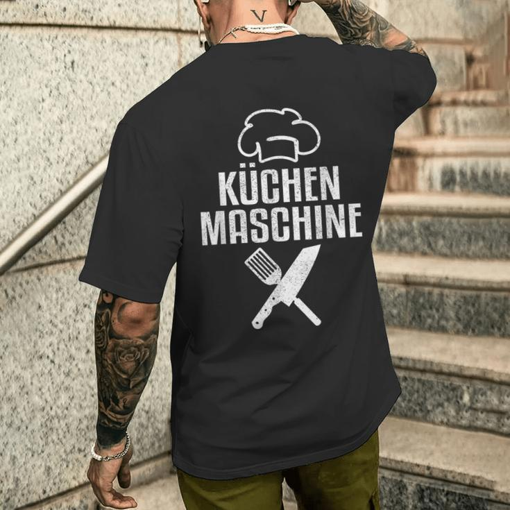 Kitchen Machine With Print For Chefs T-Shirt mit Rückendruck Geschenke für Ihn