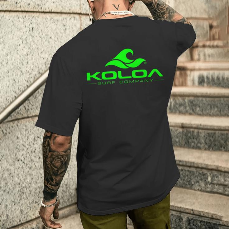 Koloa Surf Classic Wave Green Logo Men's T-shirt Back Print Funny Gifts