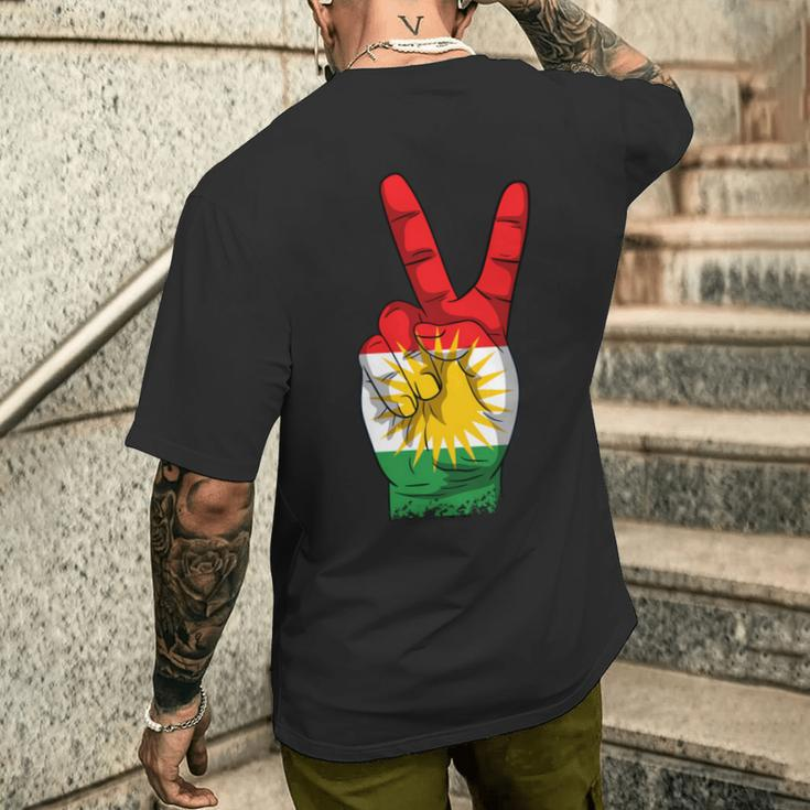 Kurdish Flag Kurdish Kurdistan T-Shirt mit Rückendruck Geschenke für Ihn