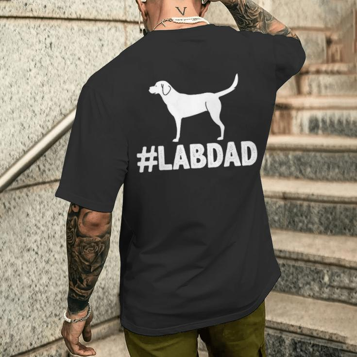 Lab Dad Dog Dad Labrador Dad Men's T-shirt Back Print Gifts for Him