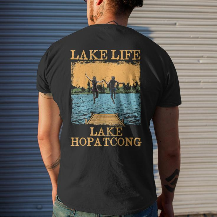 Lake Life Lake Hopatcong Swimming New Jersey Swimmer Camping Mens Back Print T-shirt Gifts for Him