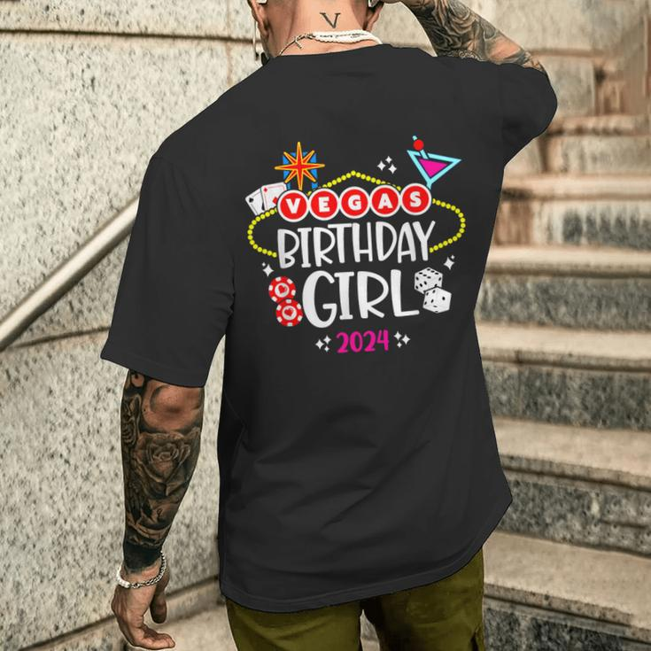 Las Vegas Birthday Vegas Girls Trip Vegas Birthday 2024 Men's T-shirt Back Print Gifts for Him