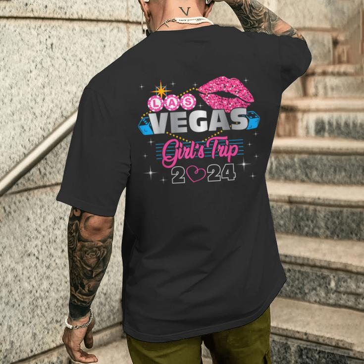 Las Vegas Girls Trip 2024 Vacation Vegas Birthday Squad Men's T-shirt Back Print Gifts for Him