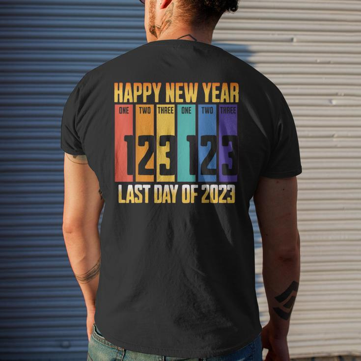 Last Day Of 2023 123123 Happy New Year 123123 New Year Eve Men's T-shirt Back Print Gifts for Him