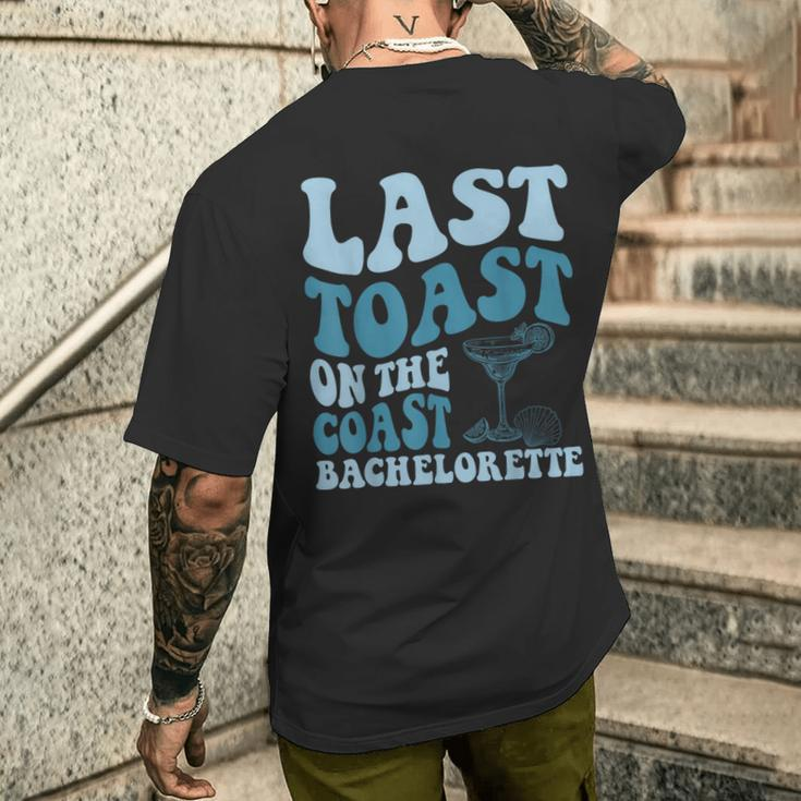 Last Toast On The Coast Margarita Beach Bachelorette Party Men's T-shirt Back Print Gifts for Him