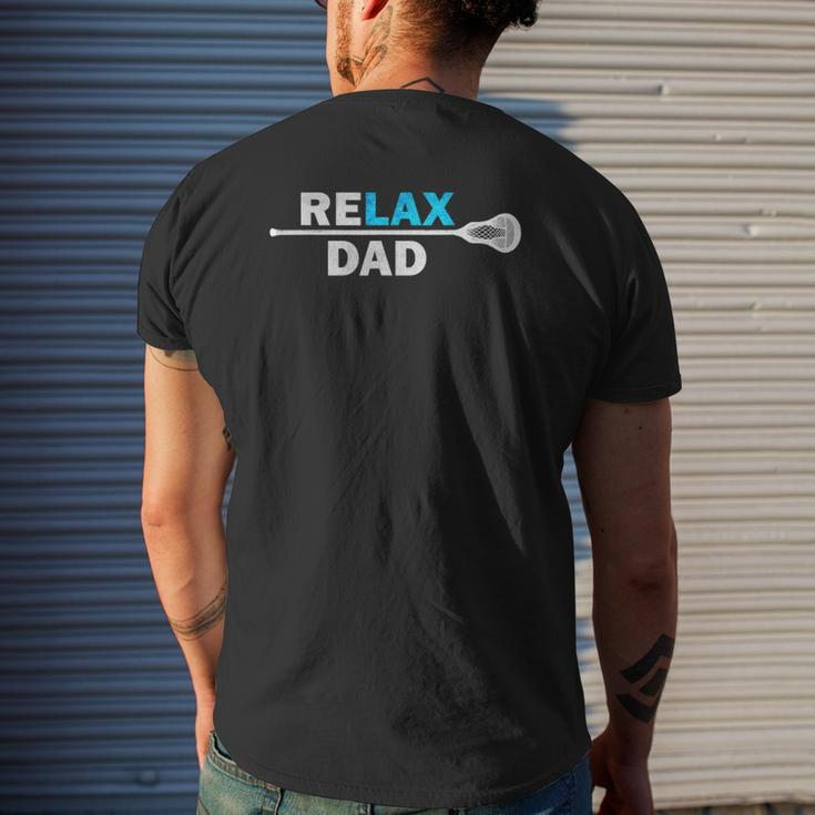 Lax Dad LacrosseSaying Relax Dad T Mens Back Print T-shirt Gifts for Him
