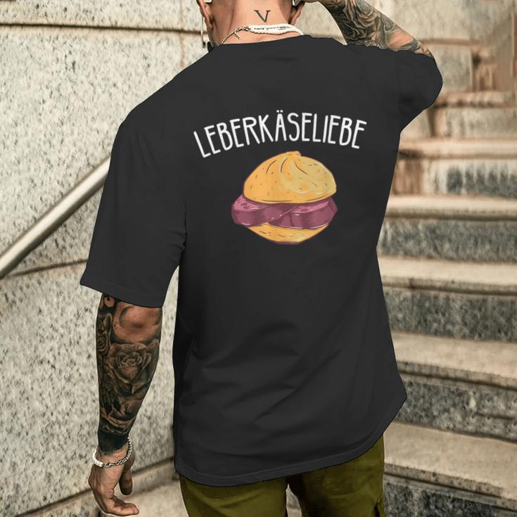 Leberkäse Liebe I Leberkas Fleischkäse Motiv Für Metzger T-Shirt mit Rückendruck Geschenke für Ihn