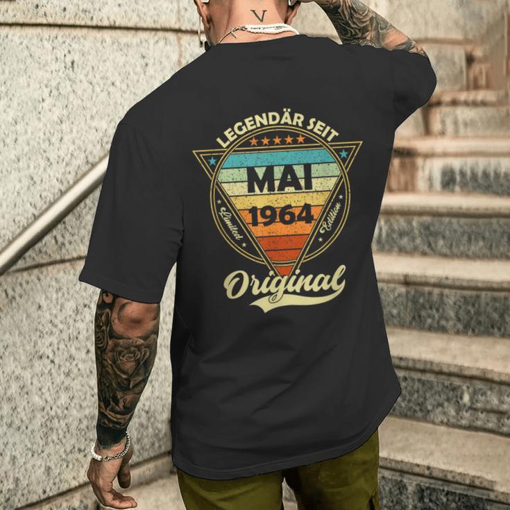 Legendär Seit Mai 1964 60Geburtstag Junge 60 Jahre T-Shirt mit Rückendruck Geschenke für Ihn