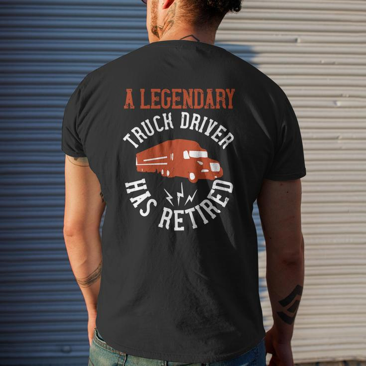 A Legendary Truck Driver Has Retired Mens Back Print T-shirt Gifts for Him