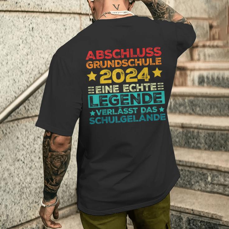 Legendeerlässt Schulgelände Abschluss Grundschule 2024 T-Shirt mit Rückendruck Geschenke für Ihn