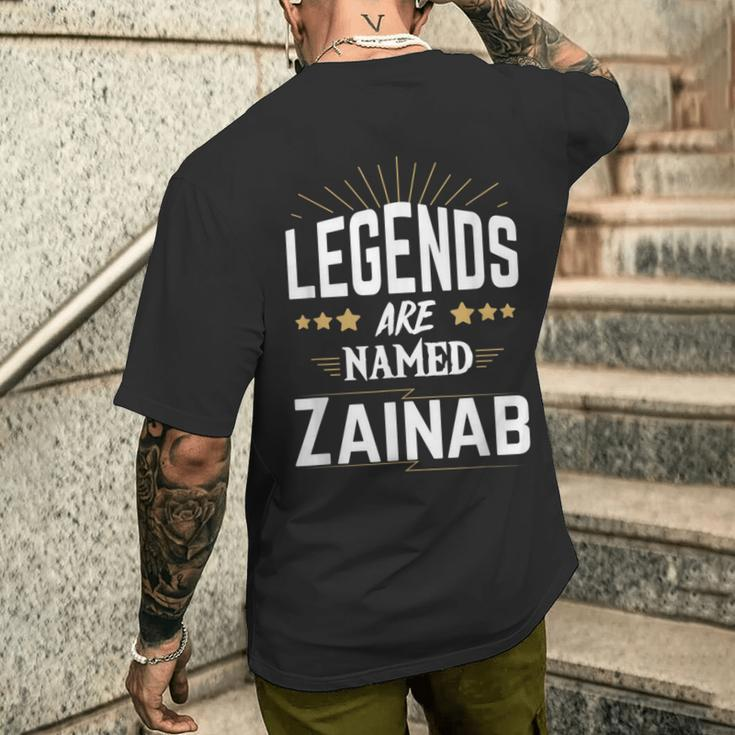 Legends Are Named Zainab Men's T-shirt Back Print Gifts for Him