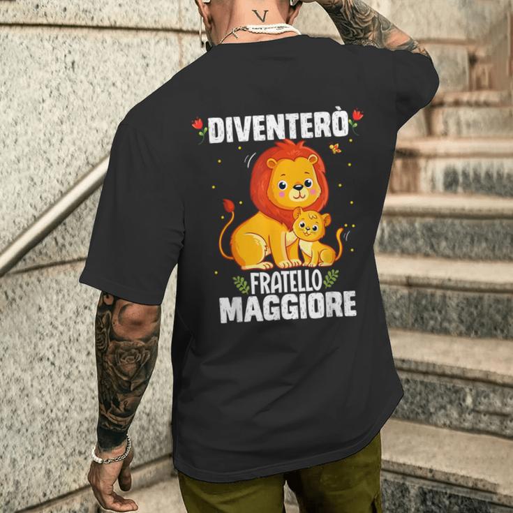 Leone Ich Bin Ein Großer Bruder Iventerò Fratello Maggiore T-Shirt mit Rückendruck Geschenke für Ihn