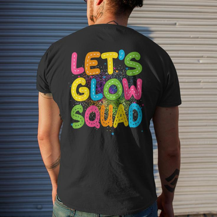 Let Glow Squad Retro Colorful Quote Group Team Tie Dye Men's T-shirt Back Print Gifts for Him