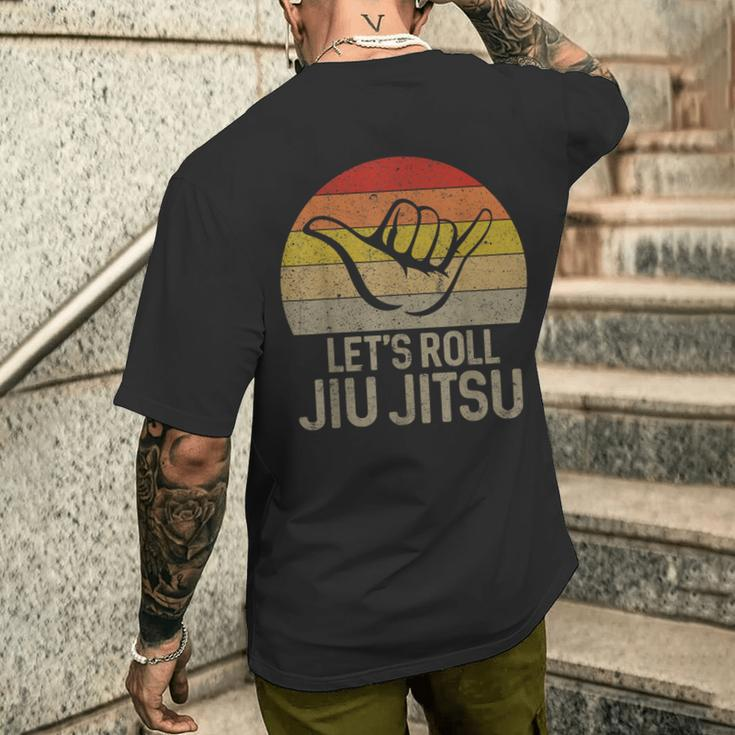 Let's Roll Jiu Jitsu Hand Brazilian Bjj Martial Arts Men's T-shirt Back Print Gifts for Him