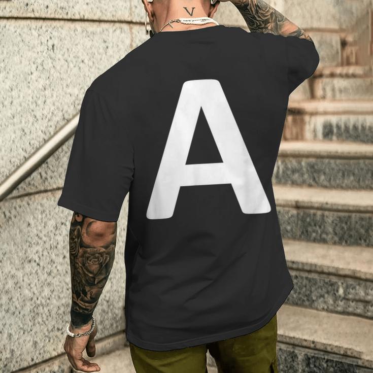 Letter A T-Shirt mit Rückendruck Geschenke für Ihn