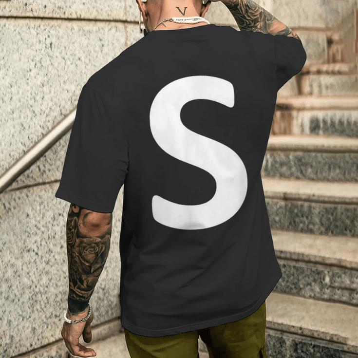 Letter S T-Shirt mit Rückendruck Geschenke für Ihn