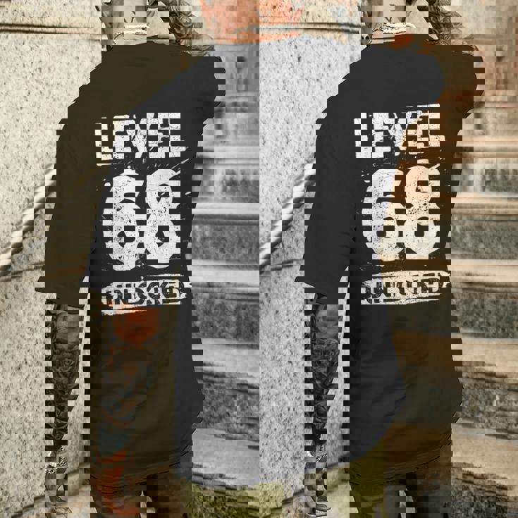 Level 68 Unlocked 68 Aniversario De Boda 68 Años Camiseta Hombre Estampado Espalda Regalos para él