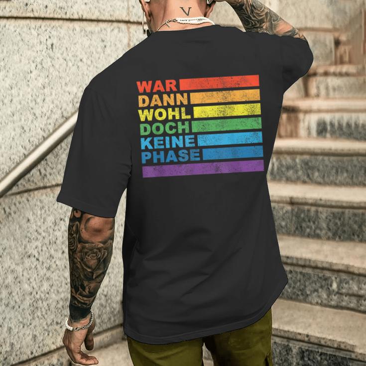 Lgbtq War Wohl Aber Keine Phase Lgbt T-Shirt mit Rückendruck Geschenke für Ihn