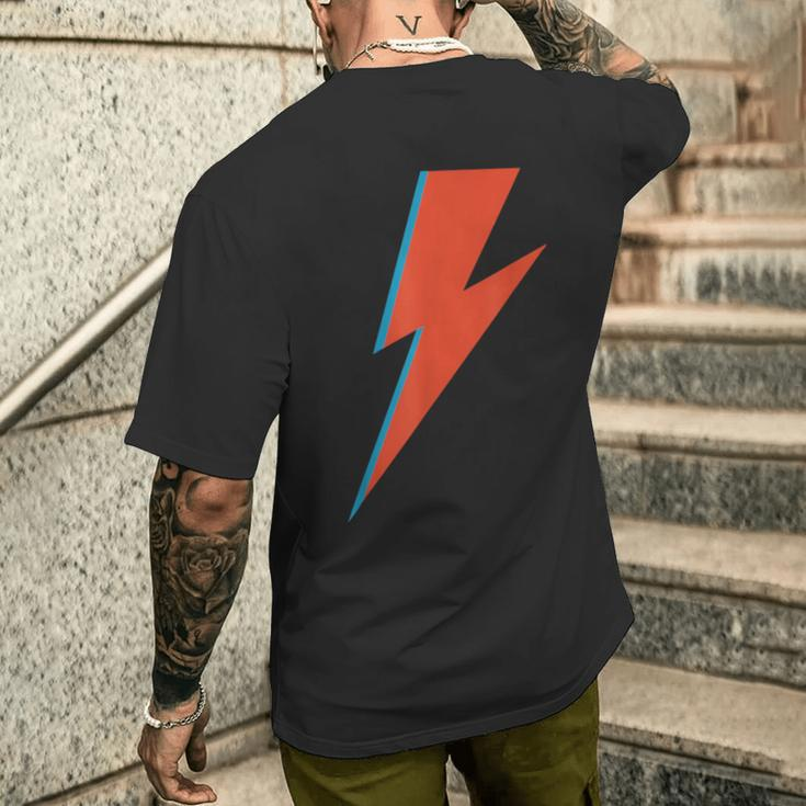 Lightning Bolt As Worn By Ziggy Rock Classic Music Sane 70S Men's T-shirt Back Print Gifts for Him