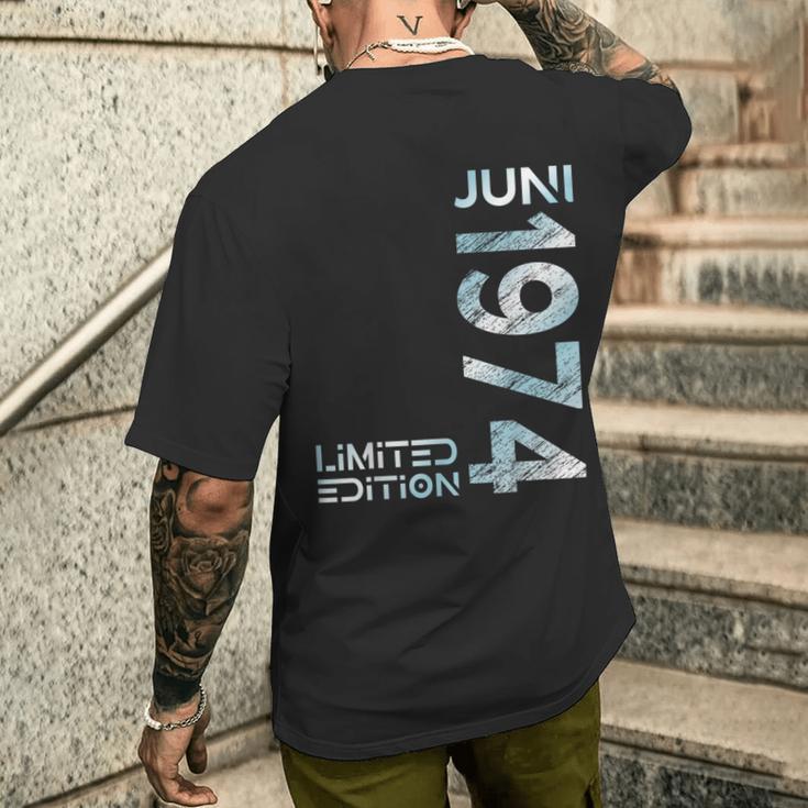 Limited Edition Juni 1974 Mann Frau 50 Geburtstag T-Shirt mit Rückendruck Geschenke für Ihn