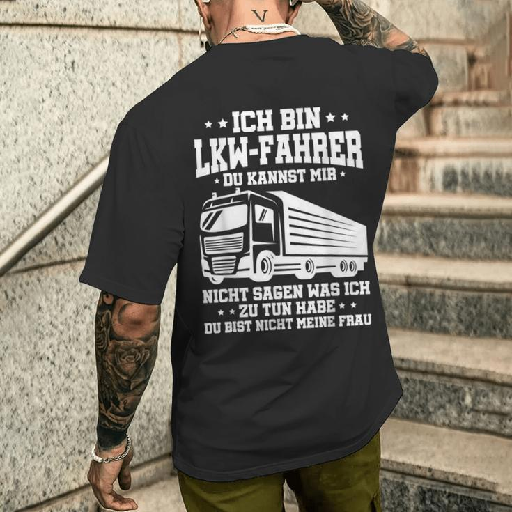 Lkw-Fahrer Lustiges Trucker Ich Bin Lkwfahrer Truck T-Shirt mit Rückendruck Geschenke für Ihn