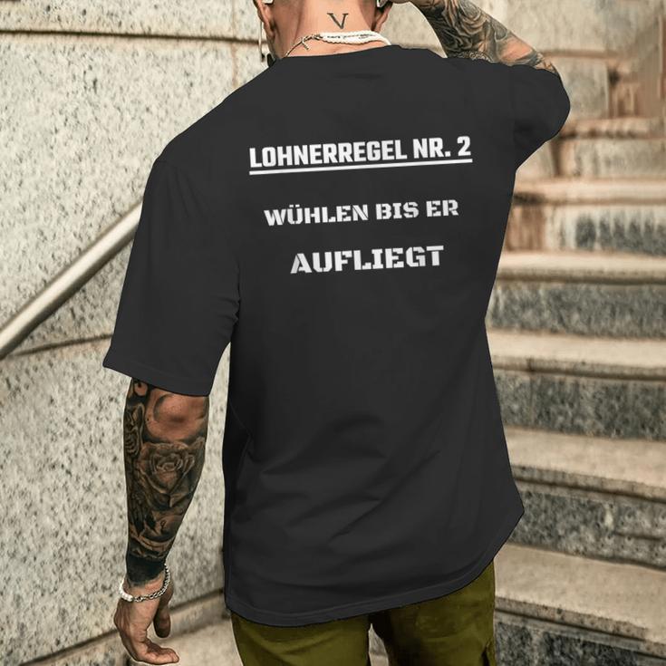 Lohnerregelel No 2 Cool For Wages And Farmers T-Shirt mit Rückendruck Geschenke für Ihn