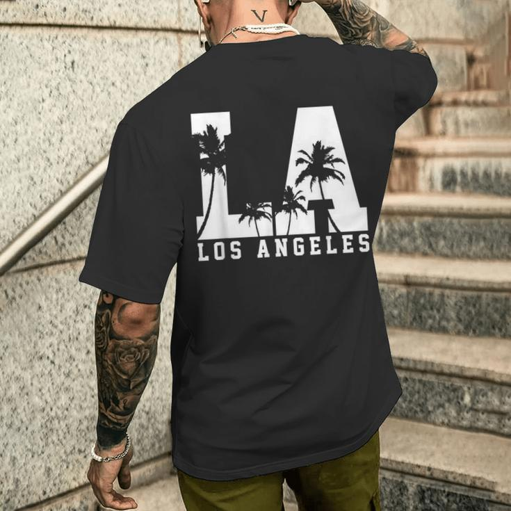 Los Angeles La California Usa America Souvenir T-Shirt mit Rückendruck Geschenke für Ihn