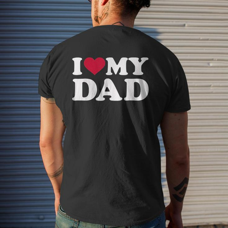 I Love My Dad Mens Back Print T-shirt Gifts for Him