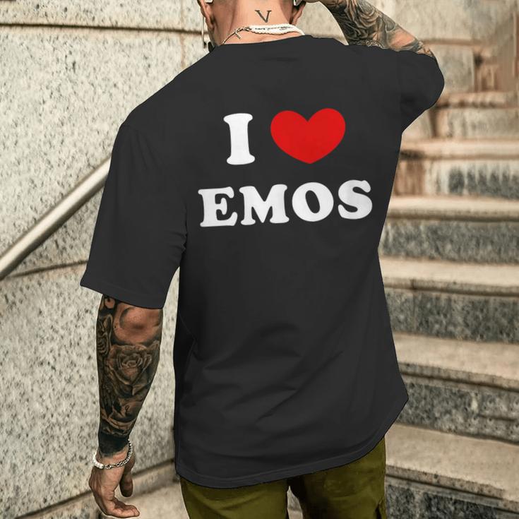 I Love Emos I Love Emos T-Shirt mit Rückendruck Geschenke für Ihn