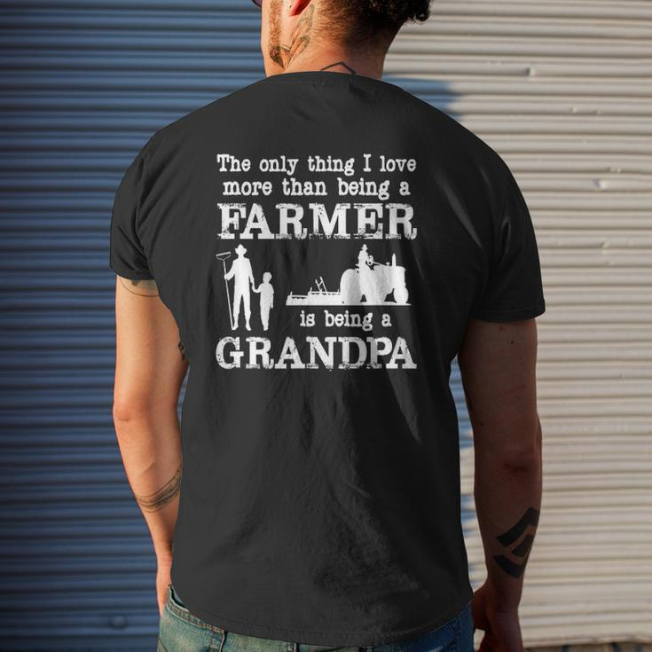 Love Being A Grandpa Farmer For Father's Day Mens Back Print T-shirt Gifts for Him