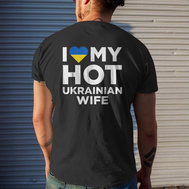 I Love My Hot Ukrainian Wife Cute Ukraine Native Relationship Mens Back Print T-shirt Gifts for Him