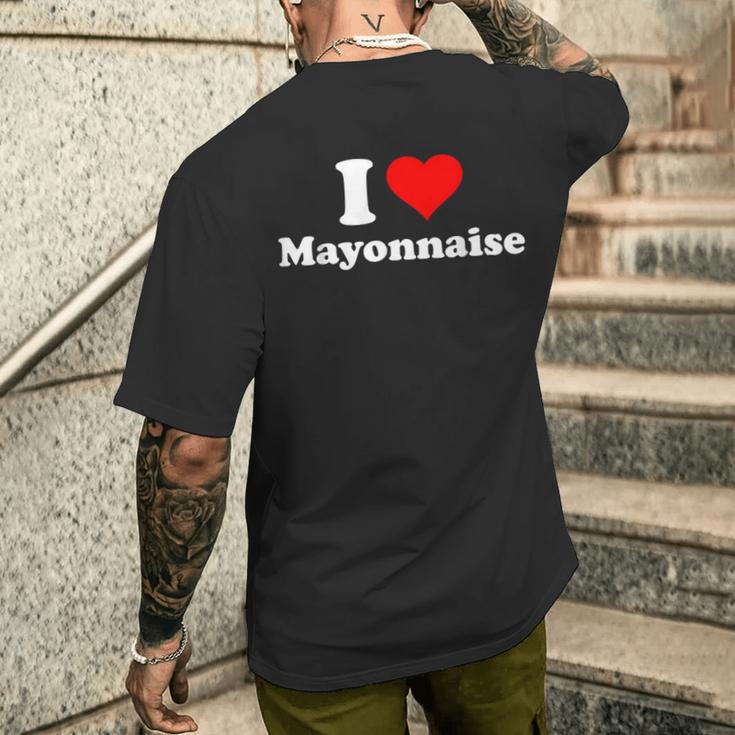 I Love Mayonnaise T-Shirt mit Rückendruck Geschenke für Ihn