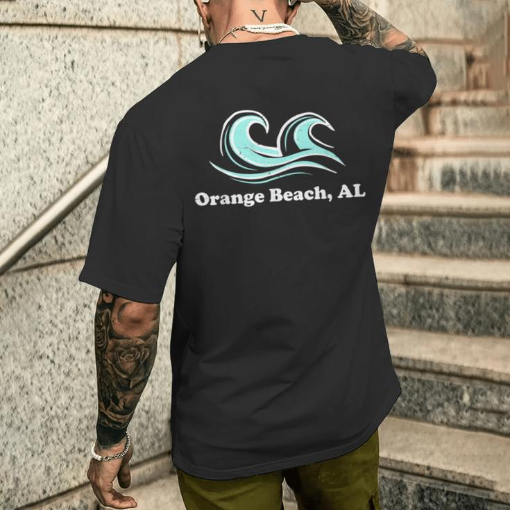I Love Orange Beach Alabama Al Gulf Coast Ocean Wave Men's T-shirt Back  Print - Monsterry