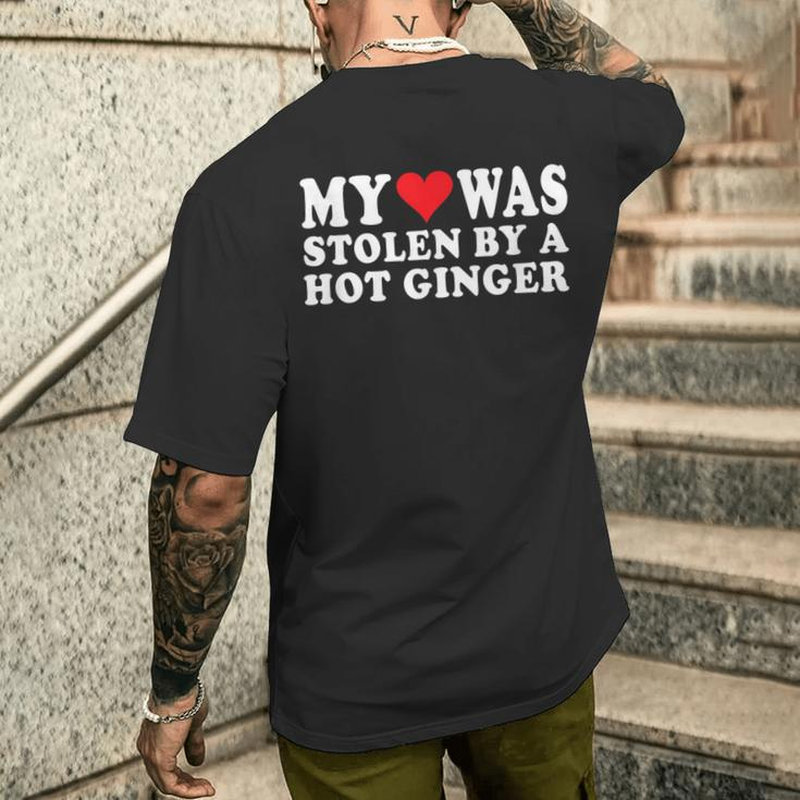 Love My Redhead Girlfriend Heart Stolen By Hot Ginger Mens Men's T-shirt Back Print Gifts for Him