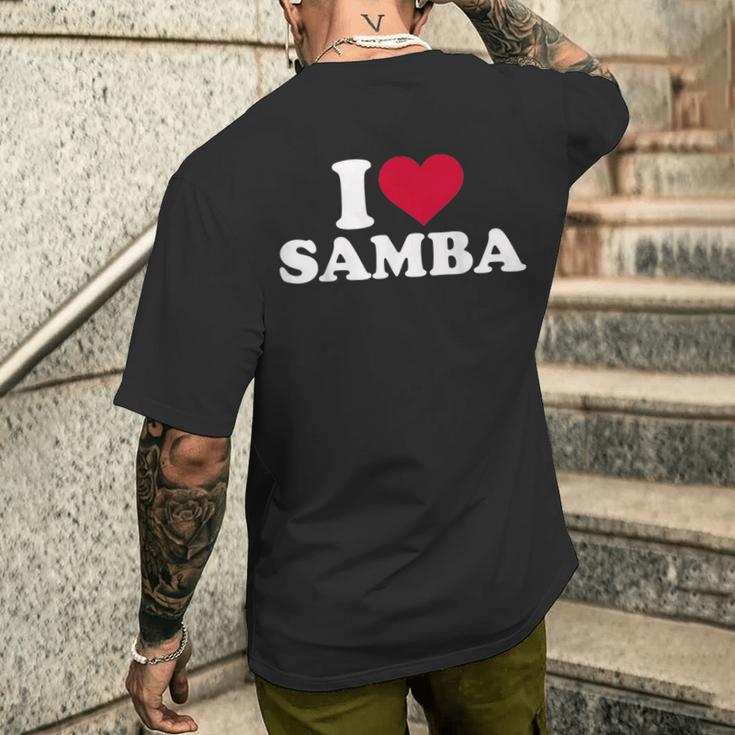 I Love Samba T-Shirt mit Rückendruck Geschenke für Ihn