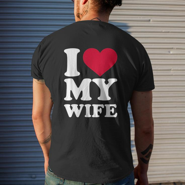 I Love My Wife V2 Mens Back Print T-shirt Gifts for Him