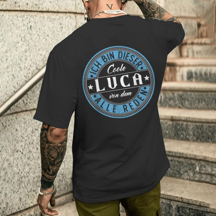 Luca Ich Bin Dieser Cooler Luca T-Shirt mit Rückendruck Geschenke für Ihn