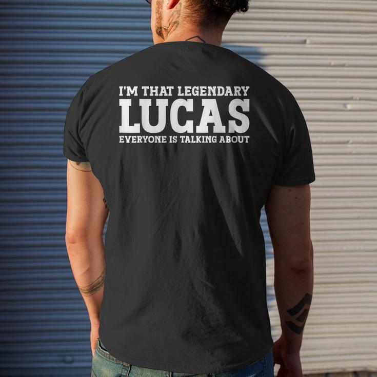 Lucas Personal Name Lucas Men's T-shirt Back Print Funny Gifts