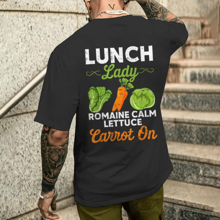 Lunch Lady Squad Cafeteria Worker Dinner Lady Cooking Men's T-shirt Back Print Gifts for Him