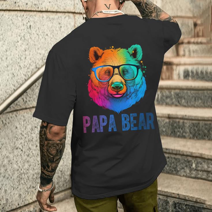 Lustiger Papa-Bär-Vatertag Opa-Vater T-Shirt mit Rückendruck Geschenke für Ihn