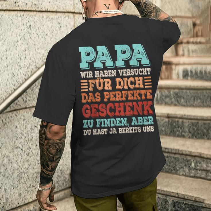 Lustiger Papa Spruchateratertag Retro T-Shirt mit Rückendruck Geschenke für Ihn